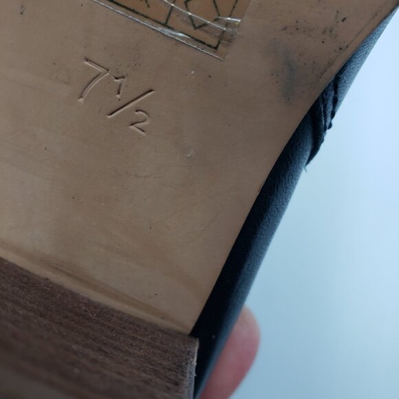 Madewell Regan Chelsea Bootie Boots 7.5 Womens Leather Ankle Block Heels Black - Picture 9 of 10